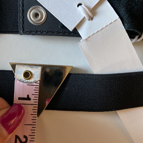 Iceberg Belt In Elastic Leather Trim and Gold Hardware Buckle with Logo - 70 / S - Picture 8 of 10